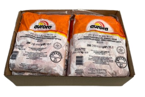 [직배송상품]닭정육(닭다리살)/브라질/오로라/2kg*6팩/200g up/냉동/진공포장-직배송(기타)